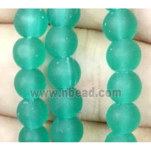 matte lampwork bead, round