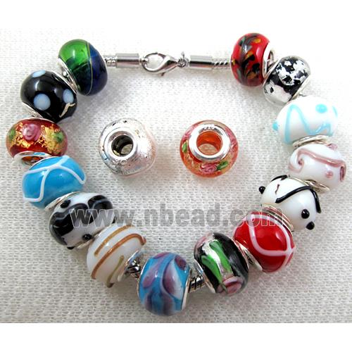 lampwork glass beads, mixed color