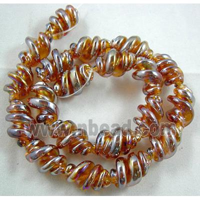 Handmade Plated with Color Twist Lampwork Beads