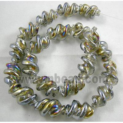 Handmade Plated with Color Twist Lampwork Beads