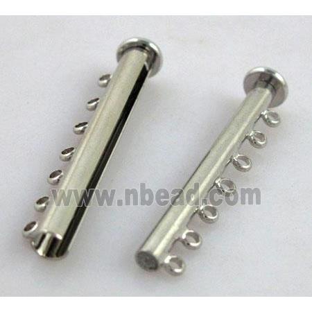 platinum plated 7-strand slide lock magnetic clasps