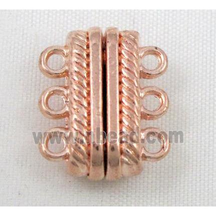 Magnetic alloy connector clasp, red copper