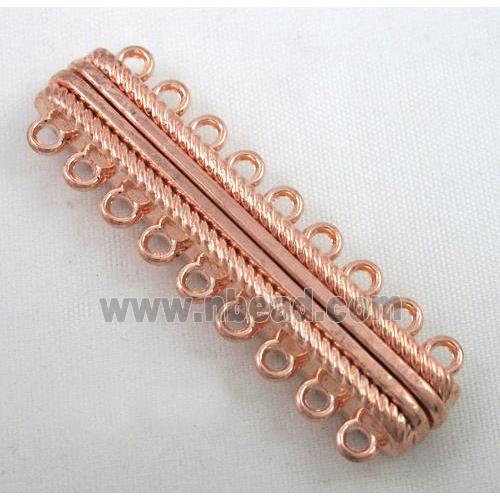 Magnetic alloy connector clasp, red copper