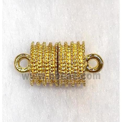 Magnetic alloy connector clasp, gold plated