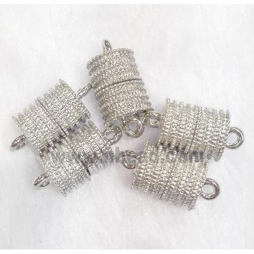 Magnetic alloy connector clasp, gold plated