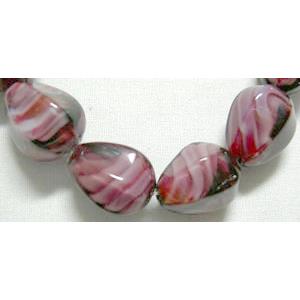 Faceted Drip Millefiori Glass bead