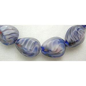 Faceted Drip Millefiori Glass bead