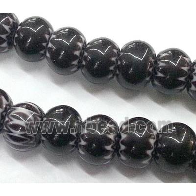 Millefiori glass bead, abacus