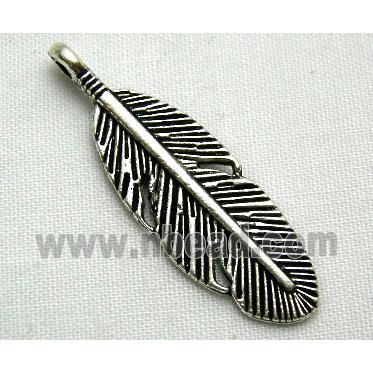 Tibetan Silver leaf Pendants Non-Nickel