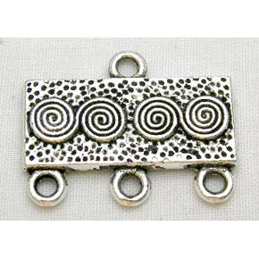 Branch Connector, Tibetan Silver Non-Nickel