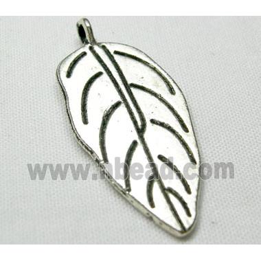 Tibetan Silver leaf Pendants Non-Nickel