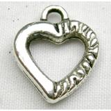 Tibetan Silver Heart Pendant Non-Nickel