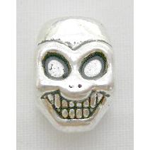 Skull Charms, Tibetan Silver non-nickel