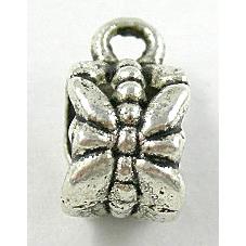 Tibetan Hinge Bail, Silver Hanger Non-Nickel