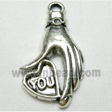 Tibetan Silver Lover Hand Non-Nickel