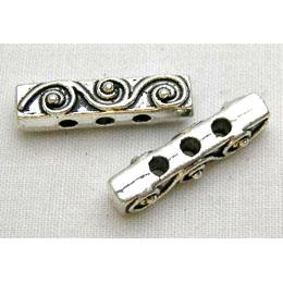 Tibetan Silver Bar Spacers Non-Nickel