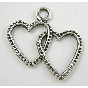 Tibetan Silver heart Pendant Non-Nickel