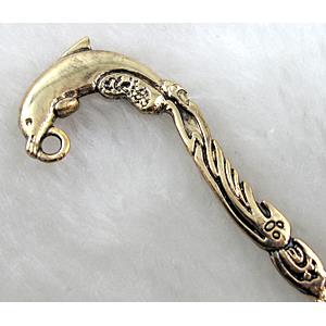 Antique Gold Bookmark, Tibetan Silver Non-Nickel