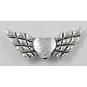 Tibetan Silver Angel wing beads Non-Nickel