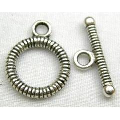 Tibetan Silver Toggle Clasp Non-Nickel