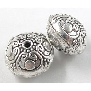 Tibetan Silver Flat Ball Spacers Non-Nickel