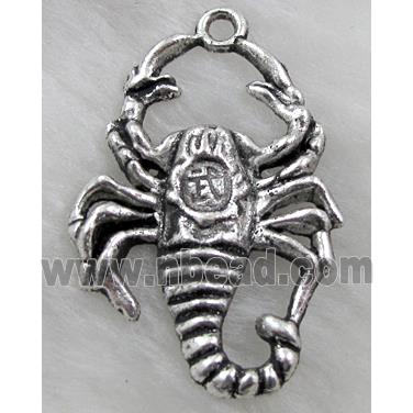 Scorpion Charms, Tibetan Silver non-nickel