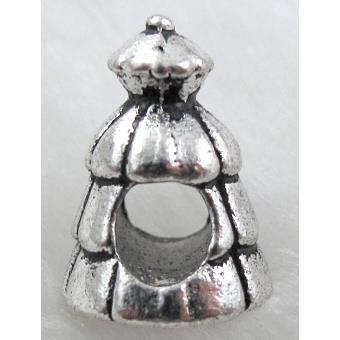 Cake Charm, Tibetan Silver Spacer Non-Nickel