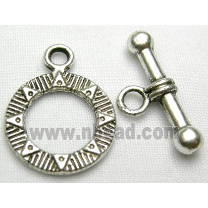 Tibetan Silver toggle clasps non-nickel