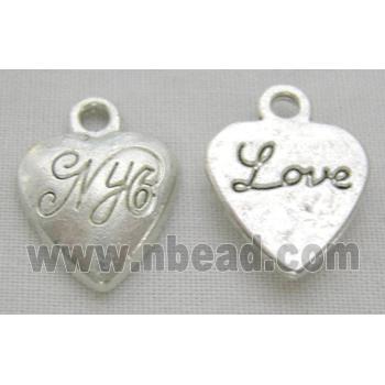 Tibetan Silver Heart Pendant Non-Nickel