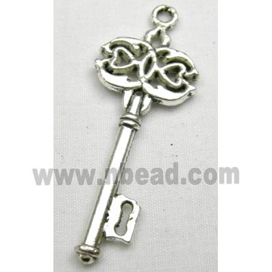 Tibetan Silver Key Charms Non-Nickel