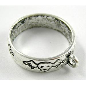 Tibetan Silver hanger Ring Charm Non-Nickel