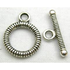 Tibetan Silver toggle clasps non-nickel