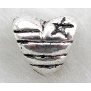 Heart, Tibetan Silver Spacer Non-Nickel