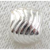 Silver plated bead, Tibetan Silver Spacer Non-Nickel