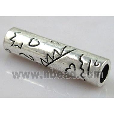 Tibetan Silver Bead Tube Non-Nickel