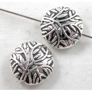 Tibetan Silver Flat Round Spacer Non-Nickel