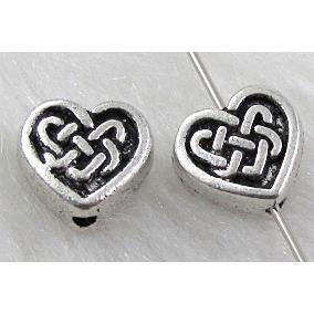 Tibetan Silver Heart Spacer Non-Nickel