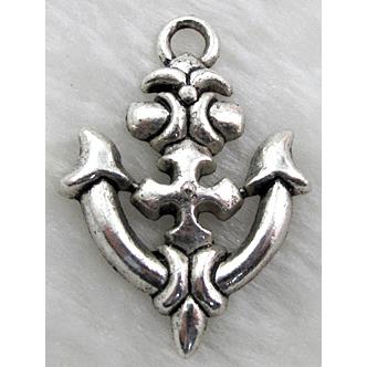 Charm Anchor, Tibetan Silver pendant non-nickel