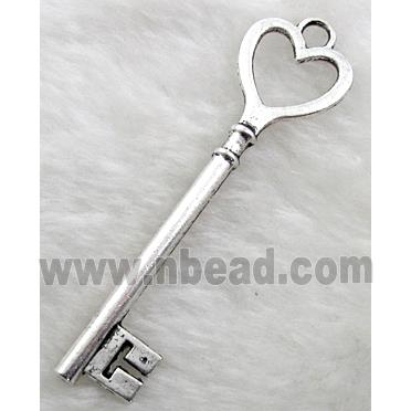 Tibetan Silver key pendant non-nickel