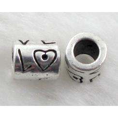 Tube bead, Tibetan Silver Spacer Non-Nickel