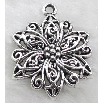 Tibetan Silver Flower pendant Non-Nickel