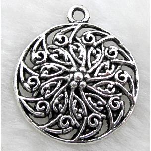 Tibetan Silver Flower pendant Non-Nickel