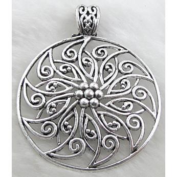 Tibetan Silver Flower pendant Non-Nickel