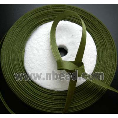 Satin Ribbon, deep green