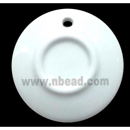 Porcelain circle pendant