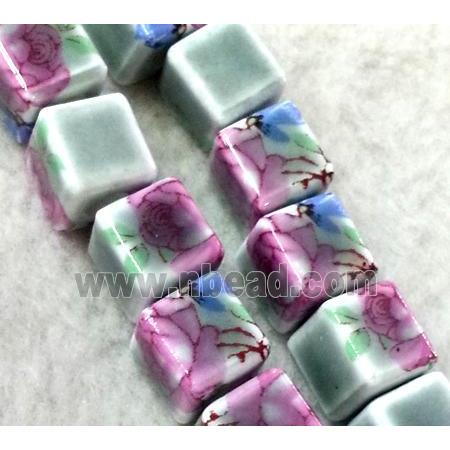 Porcelain beads, cube