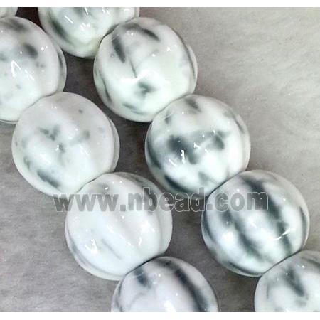 Porcelain pumpkin beads