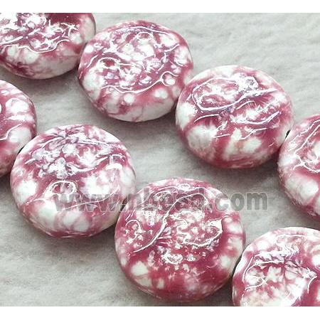 Porcelain circle beads