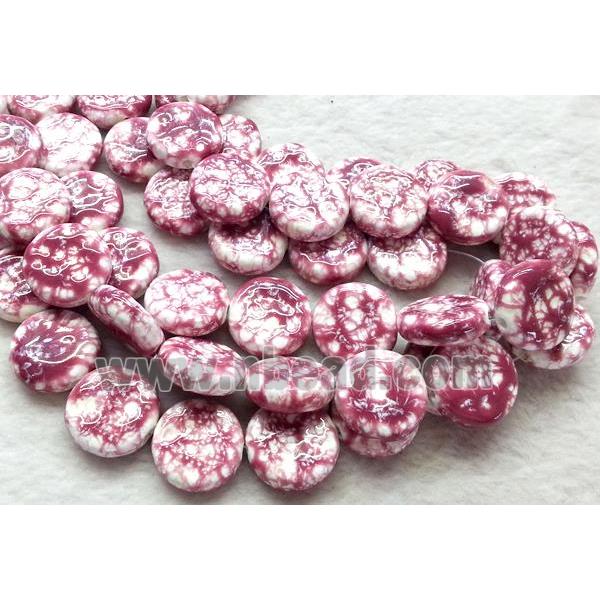 Porcelain circle beads