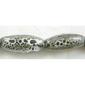 Oriental Porcelain Oval Beads